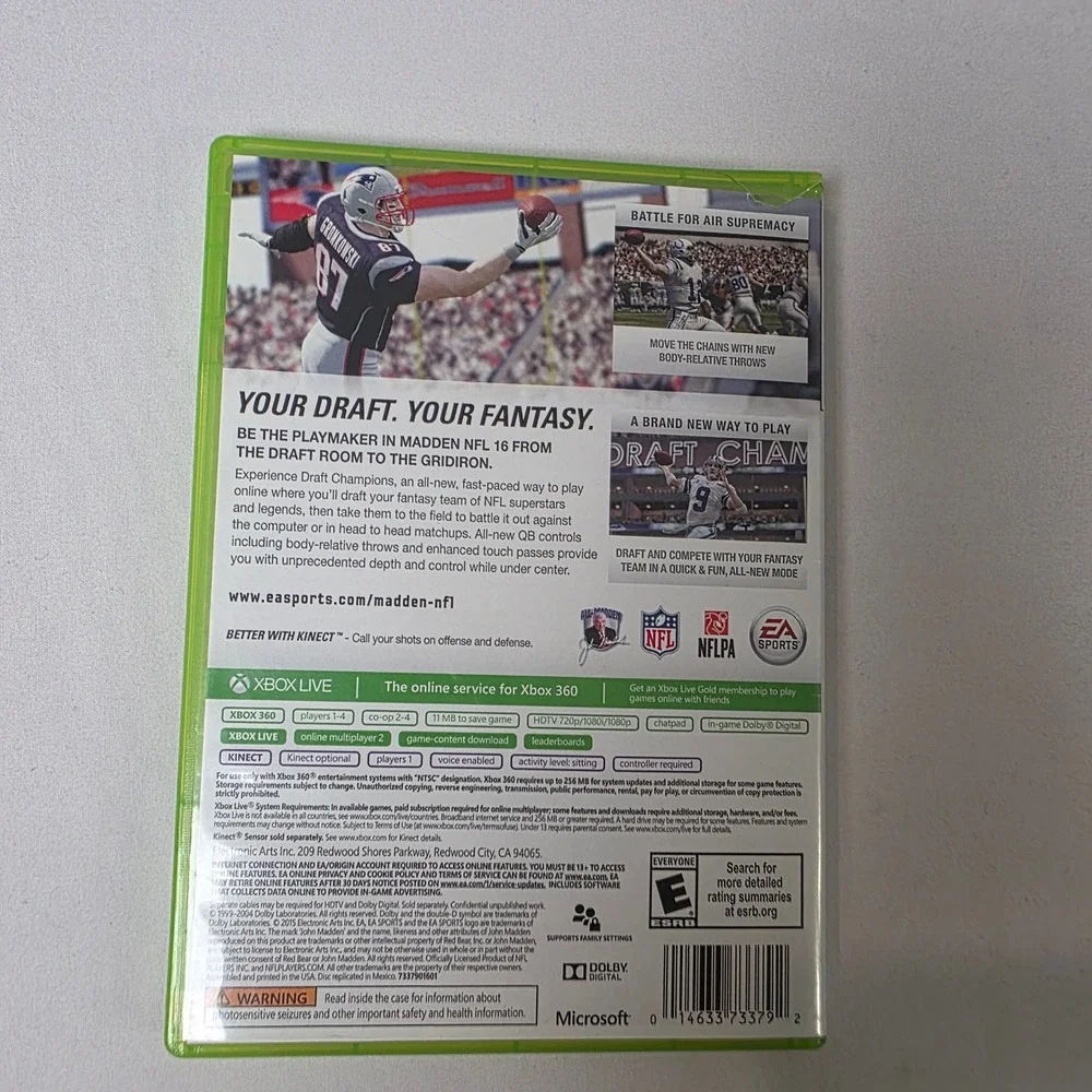 EA Sports‎ Madden NFL 16 Xbox 360 Football Sports Game